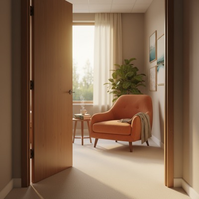 Welcoming therapy room at HPC Hypnotherapy Glasgow