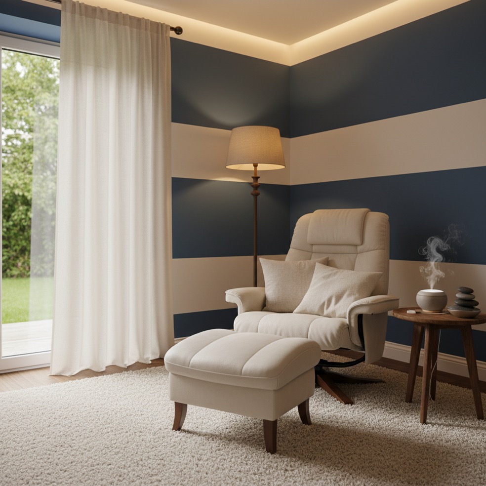 Calm therapy room at HPC Hypnotherapy Glasgow for insomnia treatment